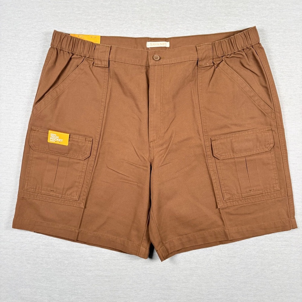 Savane Hiking Cargo Shorts Mens Size 40 Toffee Cotton NEW